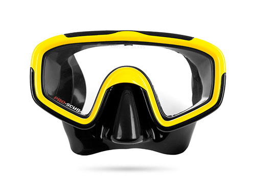 ProScuba maska za ronjnje jednodijelna žuta
