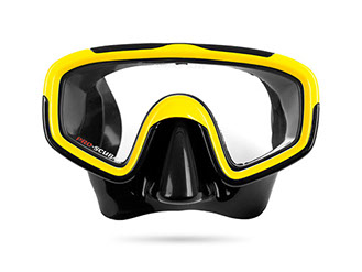 ProScuba maska za ronjnje jednodijelna žuta