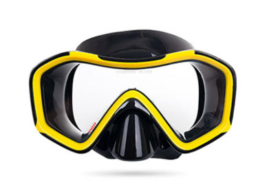 ProScuba maska za ronjnje silikon jednodijelna žuta