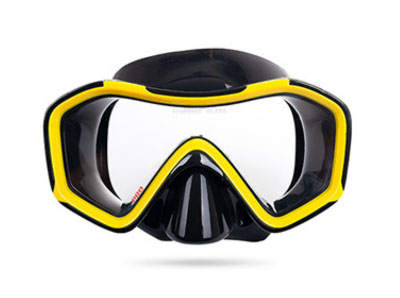 ProScuba maska za ronjnje silikon jednodijelna žuta