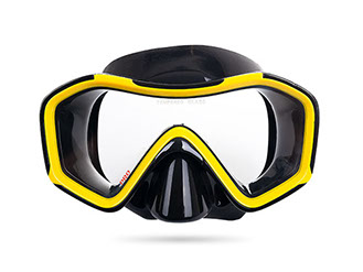 ProScuba maska za ronjnje silikon jednodijelna žuta