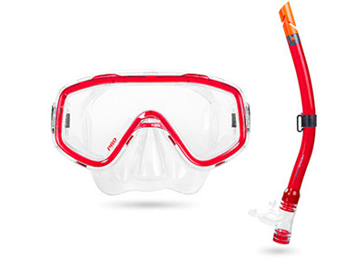 Set maska i disalica crvena