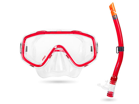 Set maska i disalica crvena