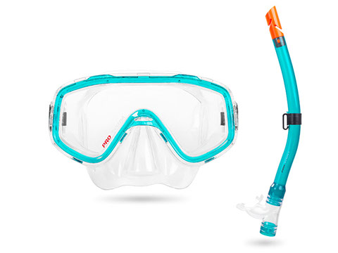 Set maska i disalica tirkizna