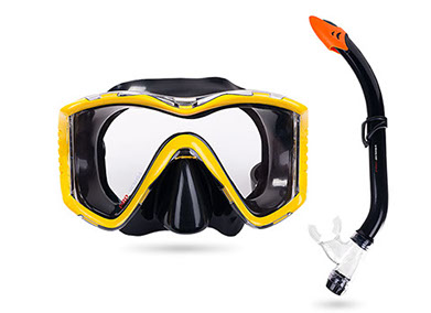 Set maska i disalica žuta