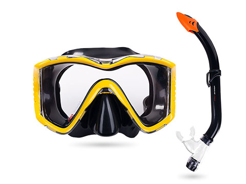 Set maska i disalica žuta