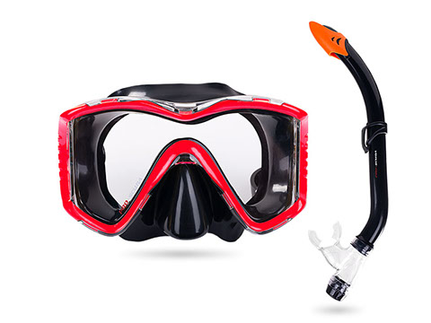 Set maska i disalica crvena