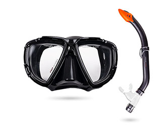 Set maska i disalica semipro crna